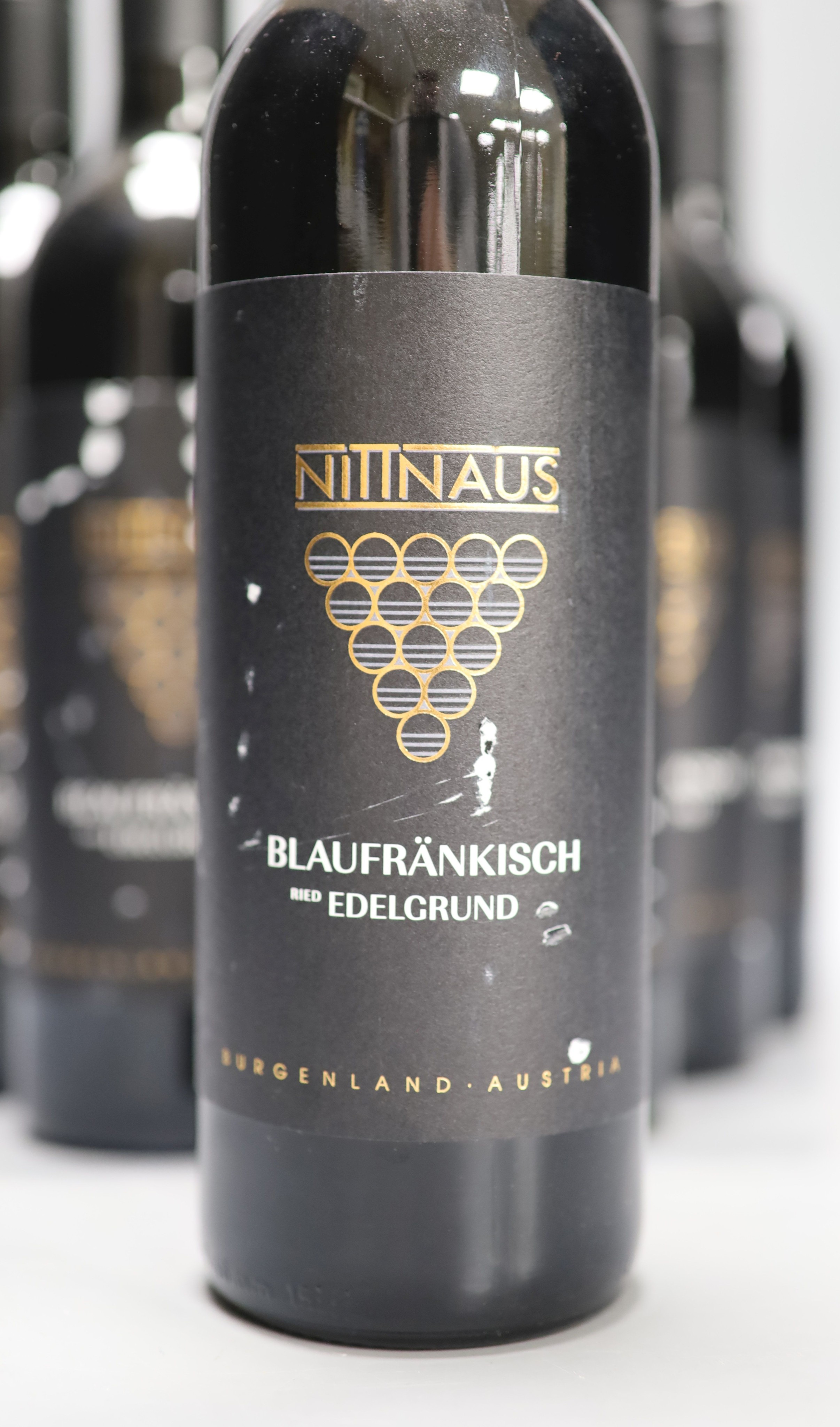 Ten bottles of Weingut Hans und Christine Nittnaus Edelgrund Blaufrankish-Burgenland, 2017